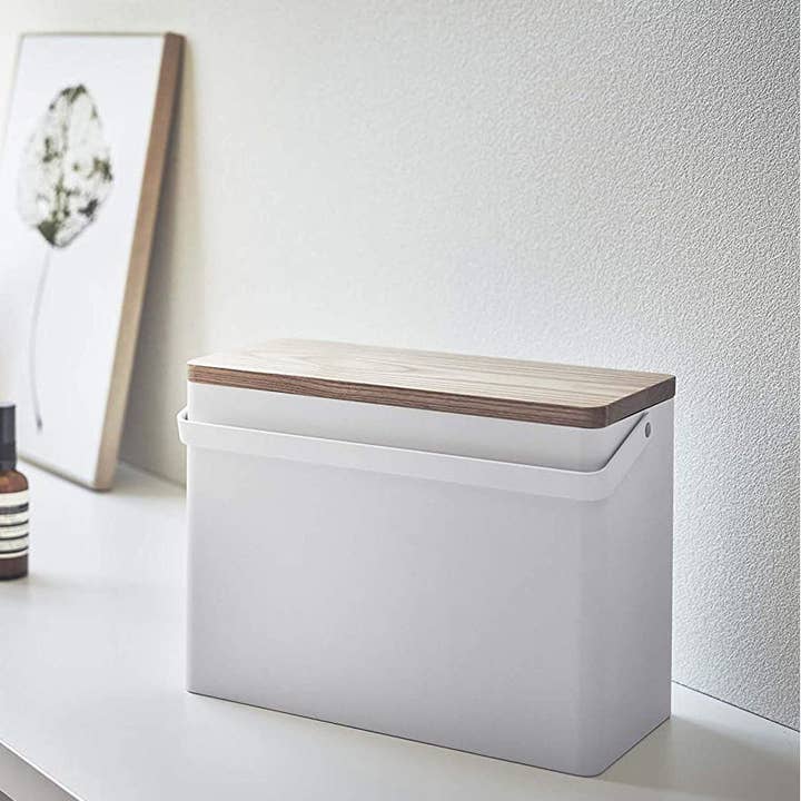 Yamazaki Home - Wholesale Desk Organizer - Tower Odds-and-Ends Organizer - Steel + Wood1