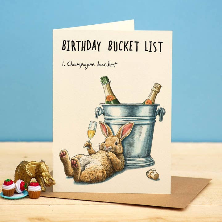 Bucket List Card - Birthday Card for wholesale by Bewilderbeest
