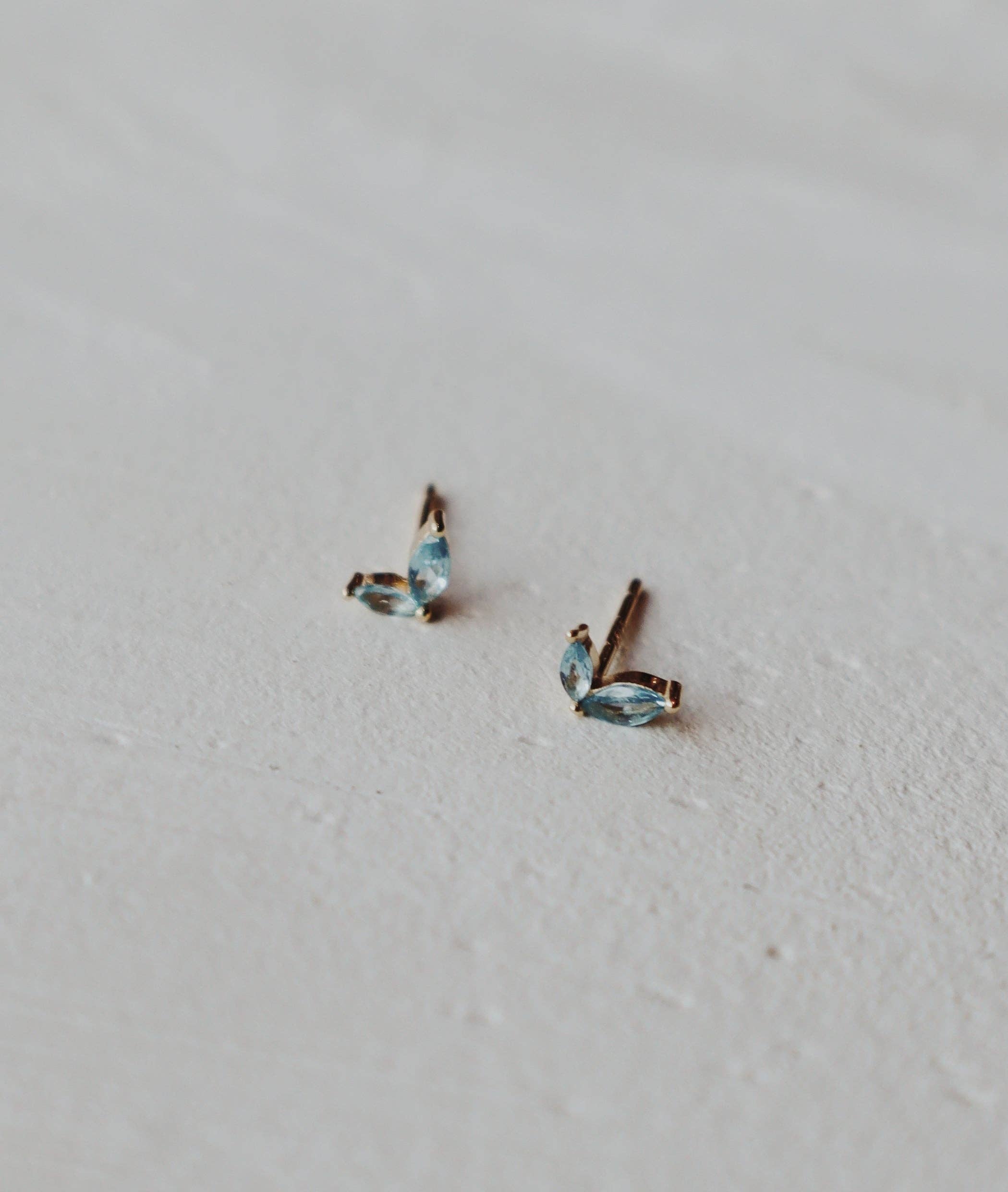 Olive Branch Jewelry & Co. - Wholesale Stud/Post Earrings - Blue Fleurette Stud Earrings2