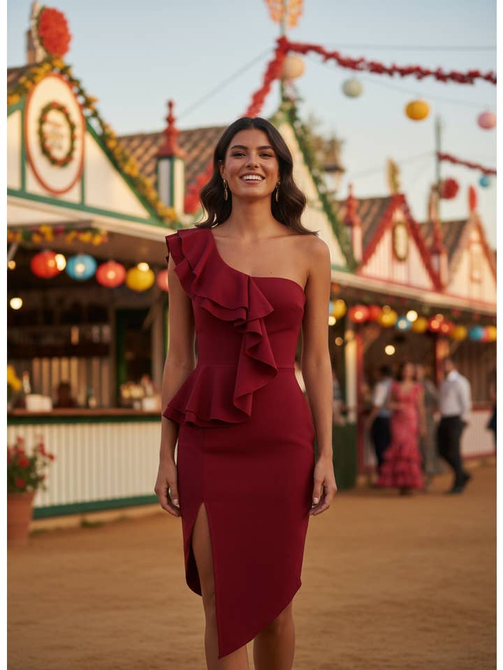 SHORT DRESS INDIAN RED 23595 for wholesale on Faire