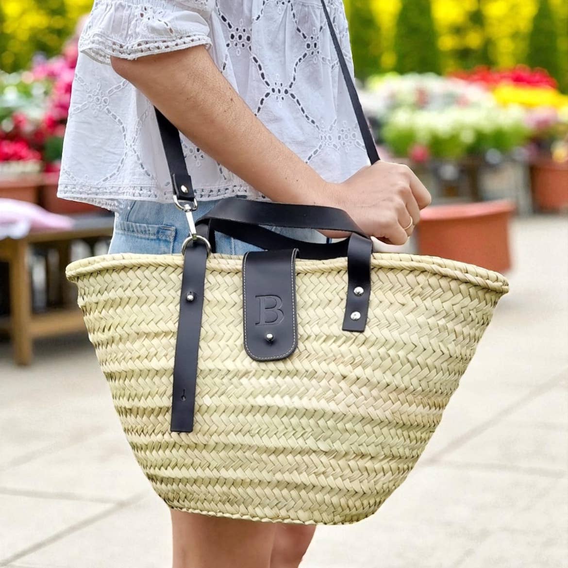 MIRAMAR Store - Wholesale Tote Bag - Women's - Palm Leaf Tote Bag — Strap, Hand & Shoulder ( 6 Colors )0