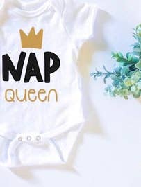 Nap Queen Baby Body Suit for wholesale by Bump Bump Baby Co