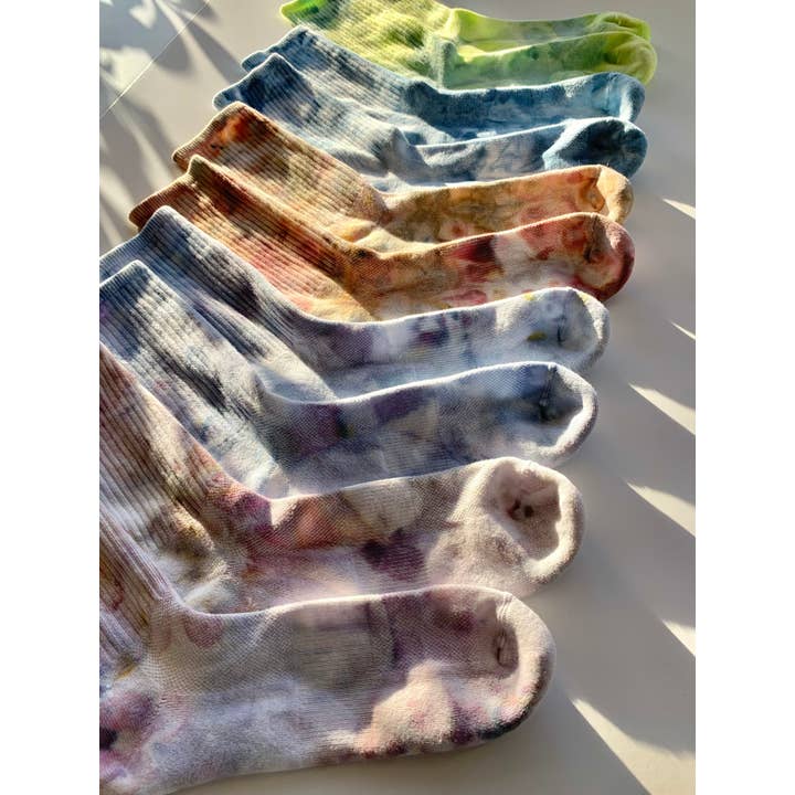 Calcetines adultos teñidos hielo para venta al por mayor de Rooted Rags