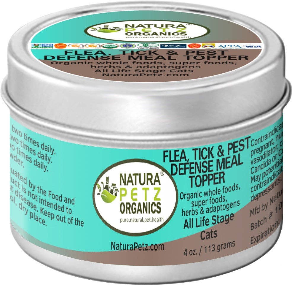 Natura Petz Organics - Wholesale Pet Supplement - Cat/Dog - Flea, Tick & Pest Defense Meal Topper* - Flavored Meal Topper for Dogs and Cats*1