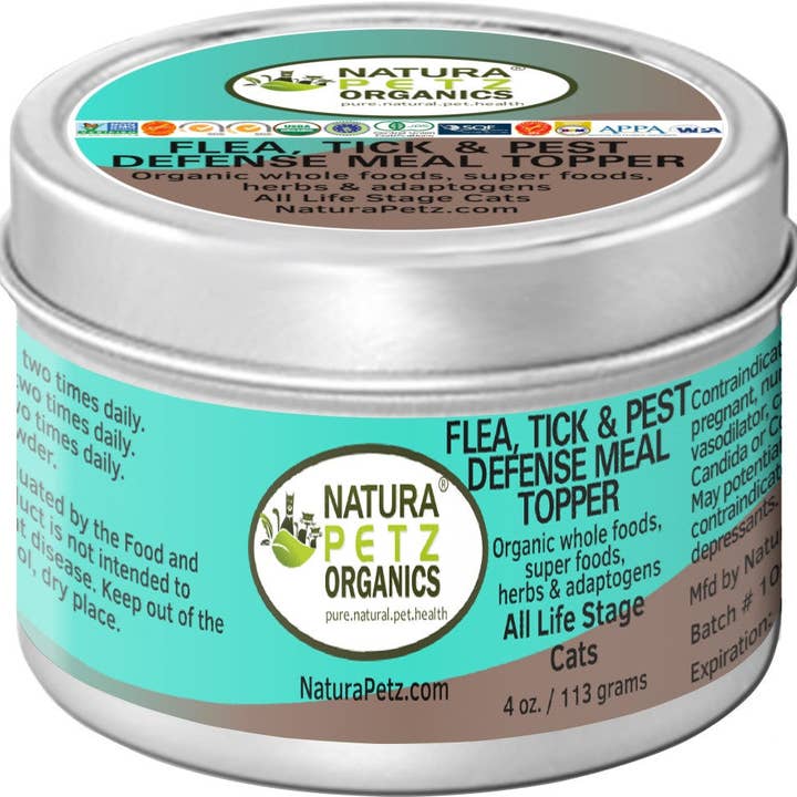 Natura Petz Organics - Wholesale Pet Supplement - Cat/Dog - Flea, Tick & Pest Defense Meal Topper* - Flavored Meal Topper for Dogs and Cats*1