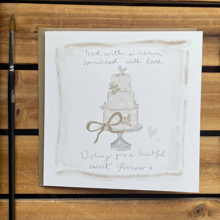 PaperTwigs Designs - Wholesale Wedding Card - Vintage Wedding Cake