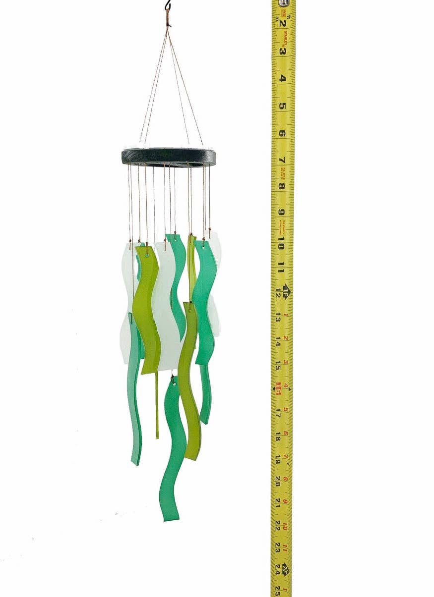 Weathered Raindrop – Großhandel Windspiele – Sea Glass Windspiel in Blau oder Grün für den Garten3