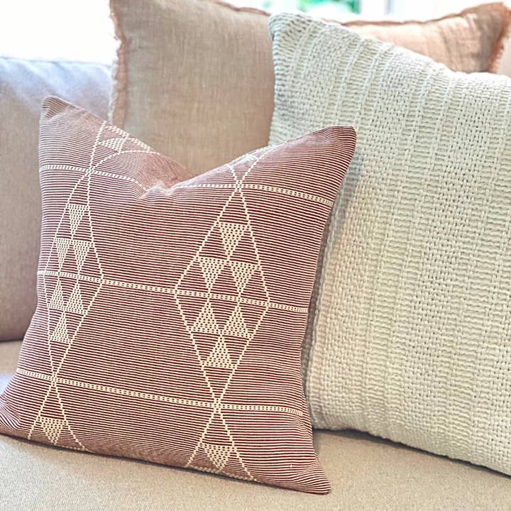 Terracotta base Pattern in Off White Arizona Pillow Cover for wholesale on Faire1
