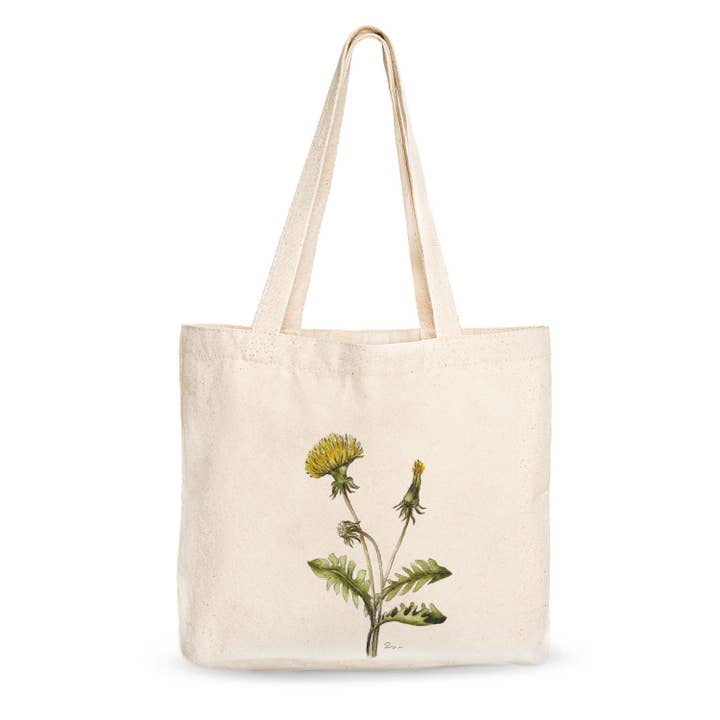 Floral Canvas Tote Bag – Watercolor Flowers, Heavy Duty for wholesale by Todo Bien Design Inc