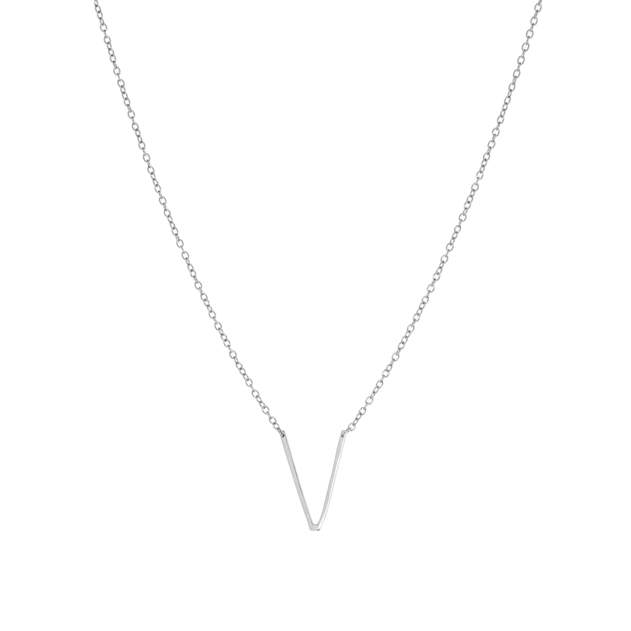 Marlyn Schiff - Wholesale Pendant/Charm Necklace - sterling silver sideways initial necklace15