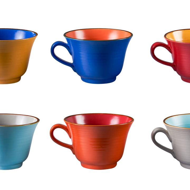 Mediterraneo - Assorted Colours Breakfast Cup for wholesale on Faire