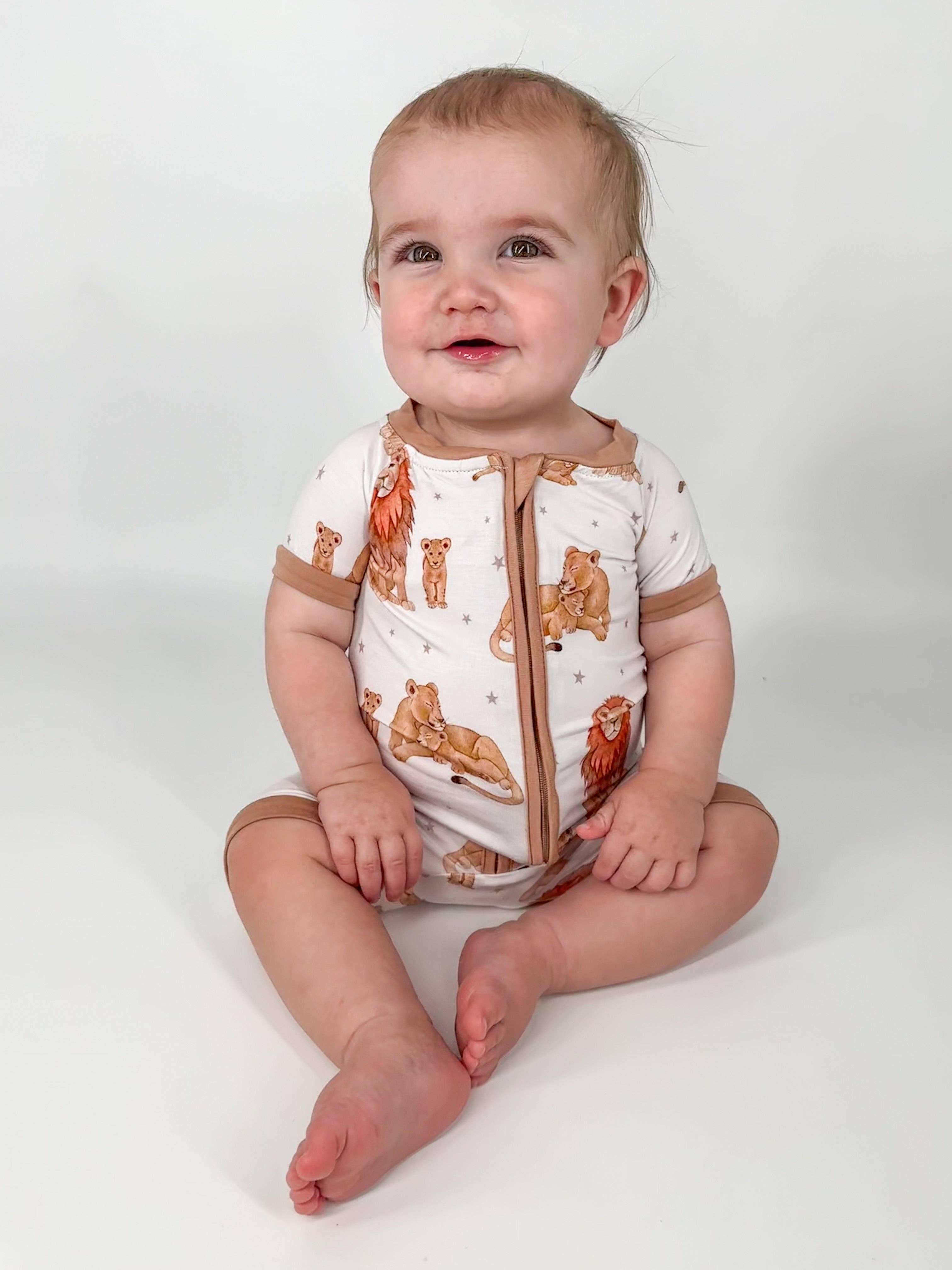 Jensens Jammies - Wholesale Sleepsuit - Baby - Just Lion Around shorties1