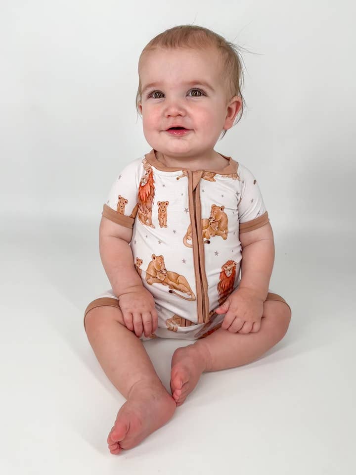 Jensens Jammies - Wholesale Sleepsuit - Baby - Just Lion Around shorties1