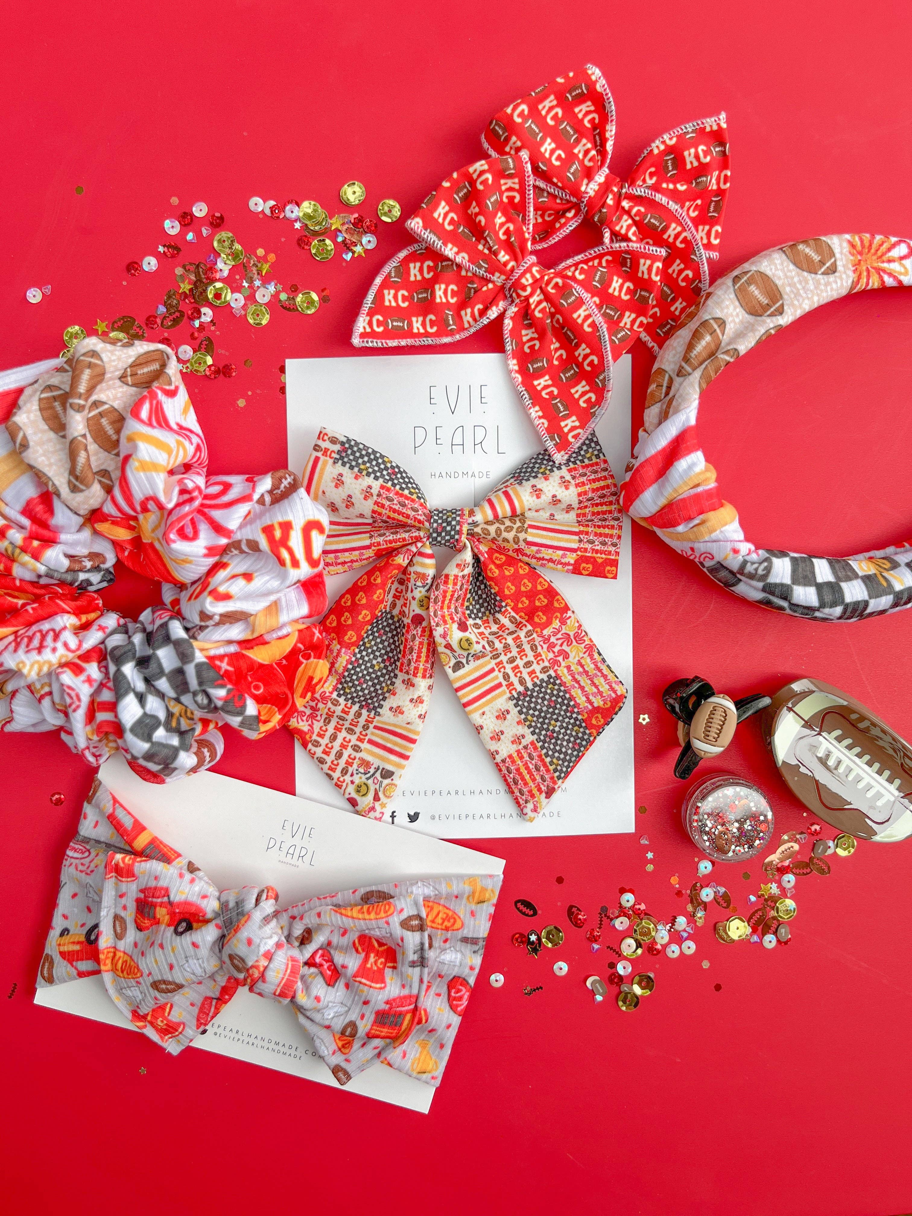 Evie Pearl Handmade LLC - Wholesale Hair Bow - Kids - KC Patches Oversized Bow2