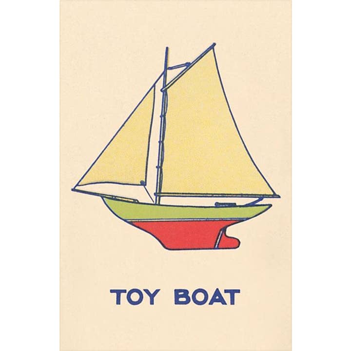 Greeting Card KF-870 Toy Boat for wholesale by Found Image Press