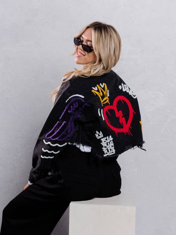 Veste en jean Broken Hearted pour la vente par Trio Urban