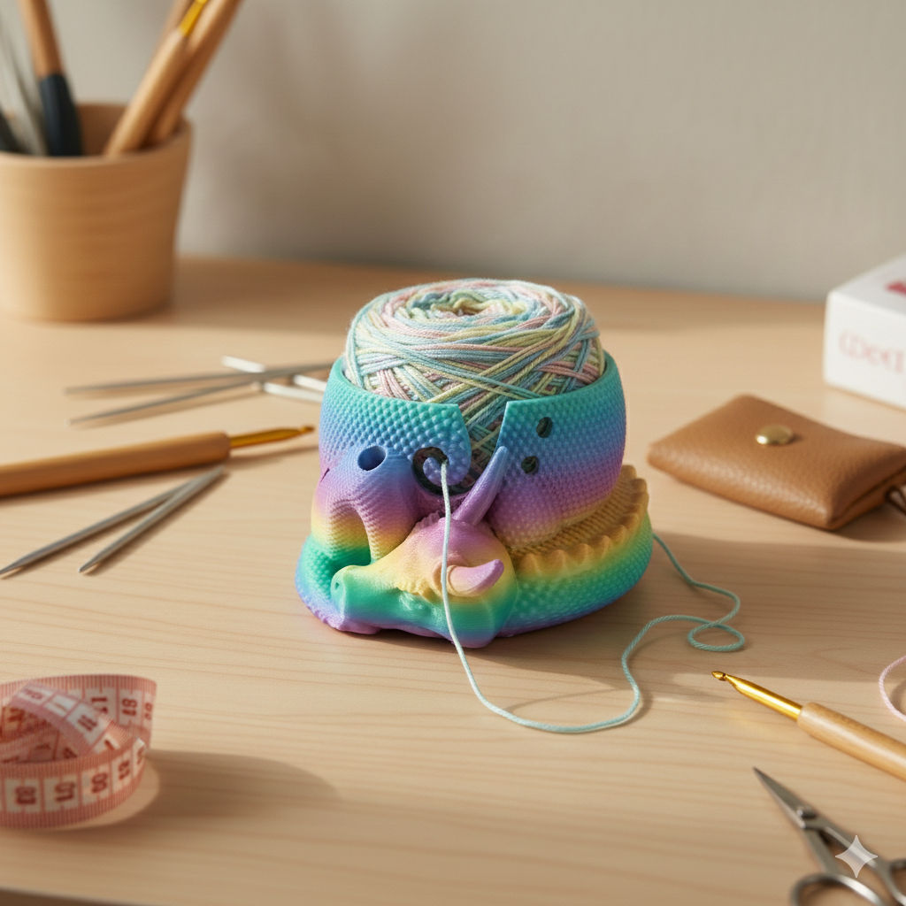 Loops And Layers - Vente Accessoire de tricot/crochet - Bol à fil de dragon avec trous pour outils1