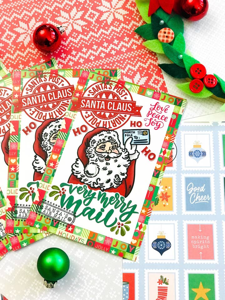 Set di cartoline molto allegre | | Set di 5 cartoline natalizie per la vendita all'ingrosso da parte di Artful Geet Creations