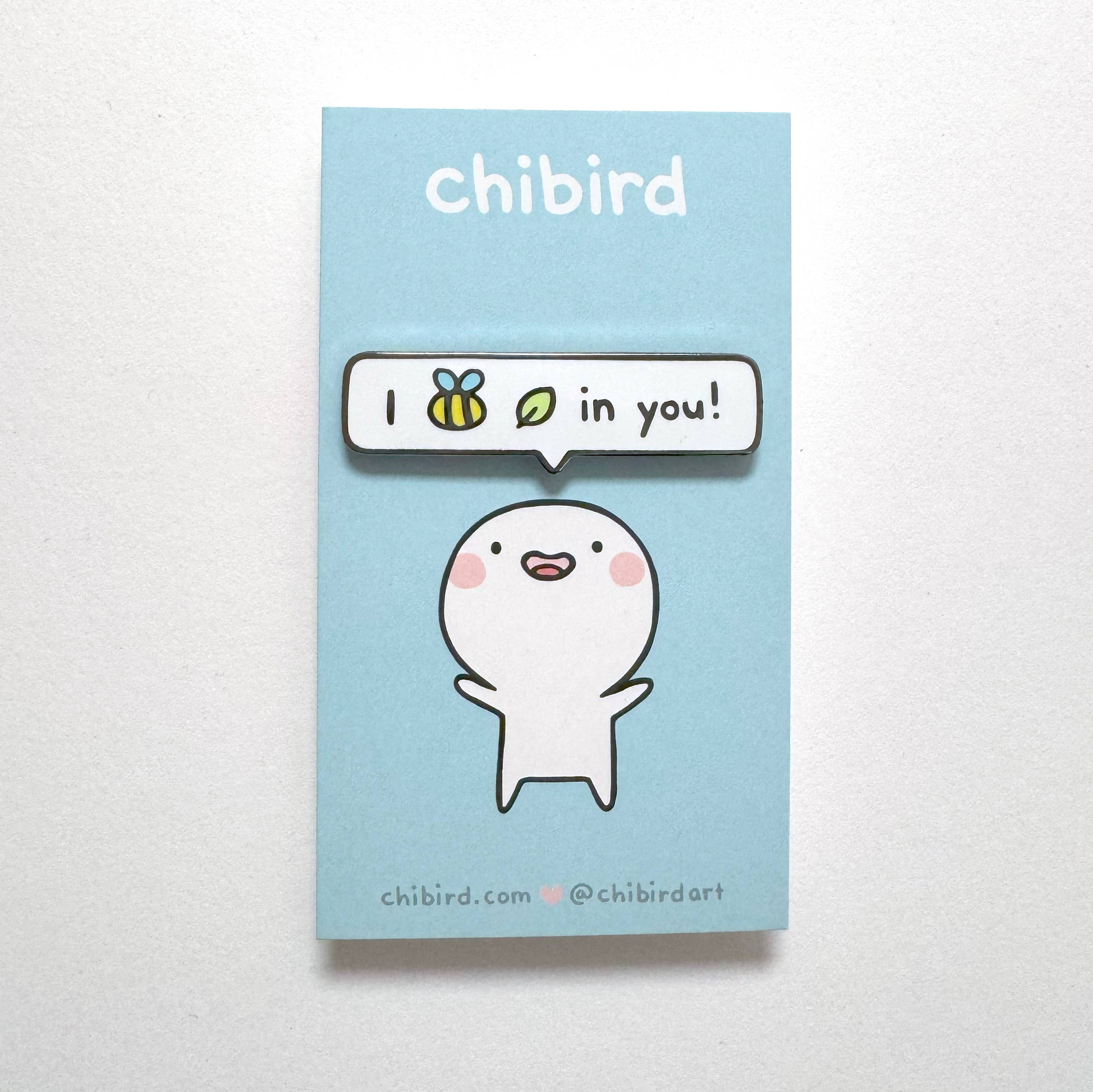 Chibird – wholesale Lapel pin/button – I Bee Leaf in You Enamel Pin