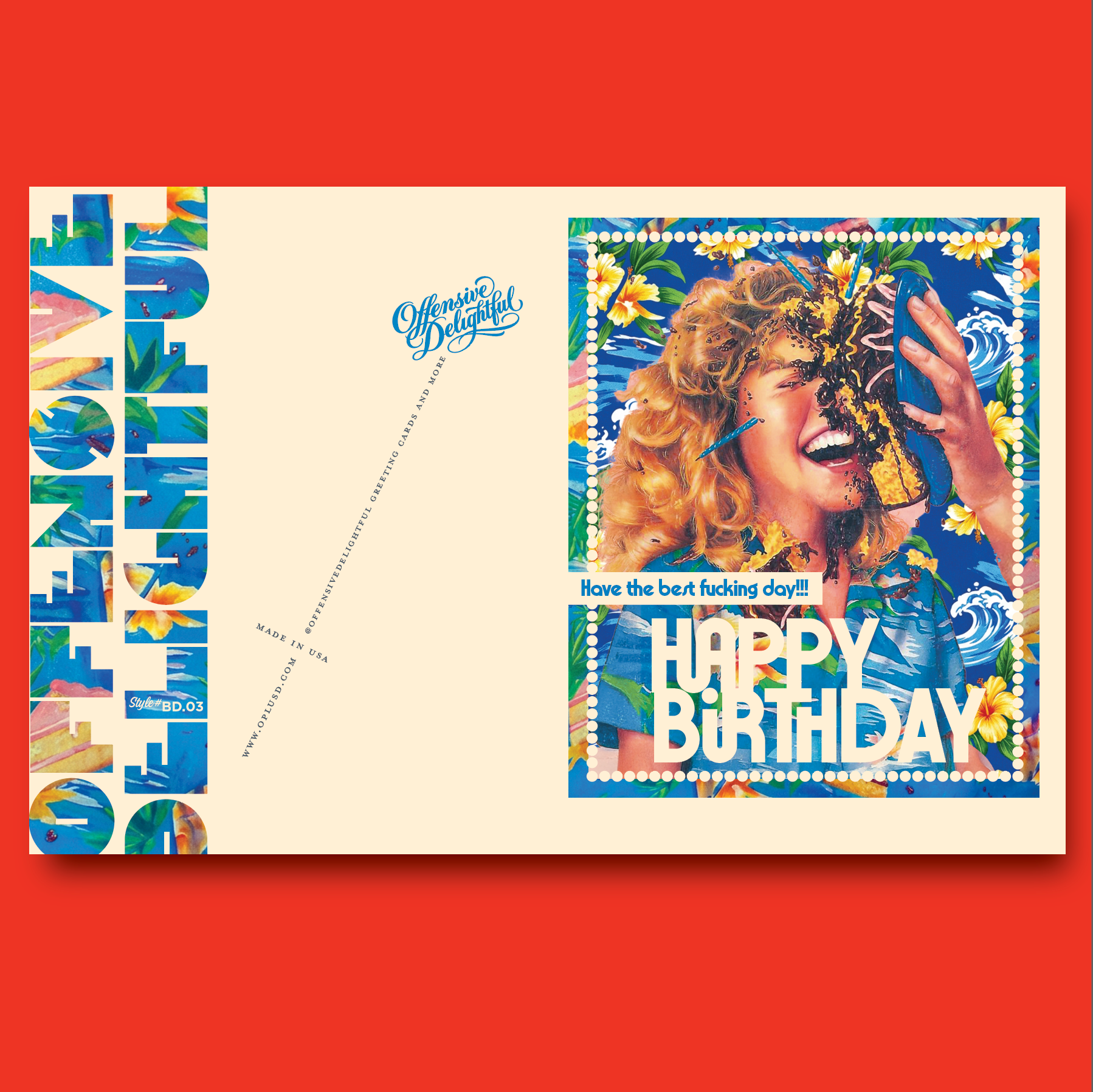 offensivedelightful - Venta al por mayor Tarjetas de cumpleaños - ¡CARA DE TARTA! tarjeta de cumpleaños1