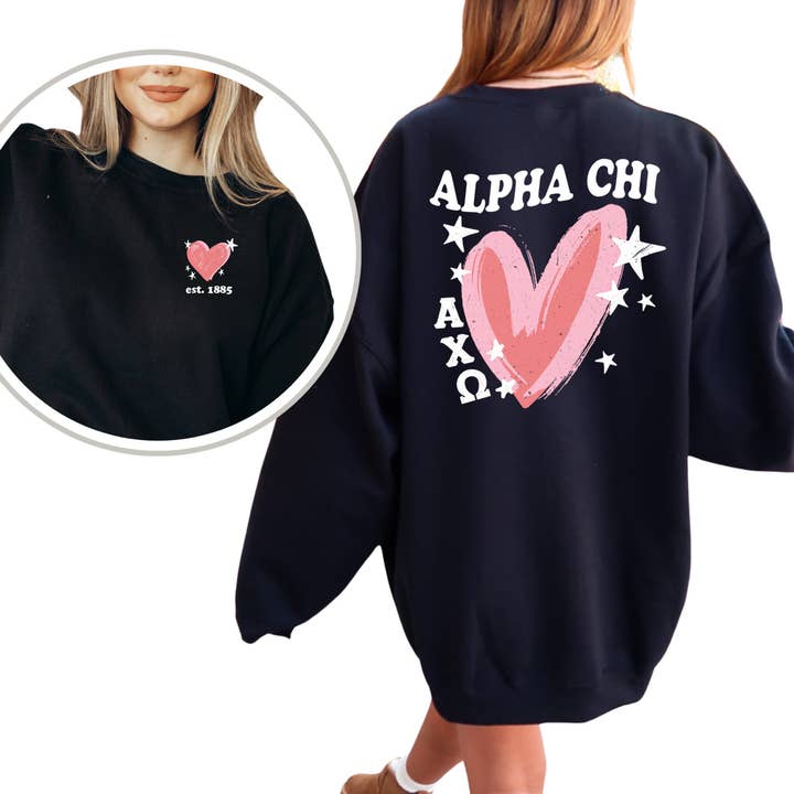 Sudadera de Hermandad Corazón Estrellado para venta al por mayor de Kite and Crest