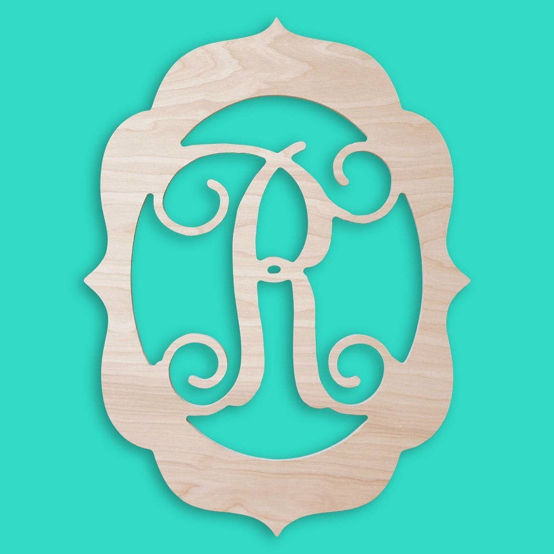 Wholesale Boutique - Wholesale Wall Sign - Fancy Frame Wood Monogram- Single Initial3