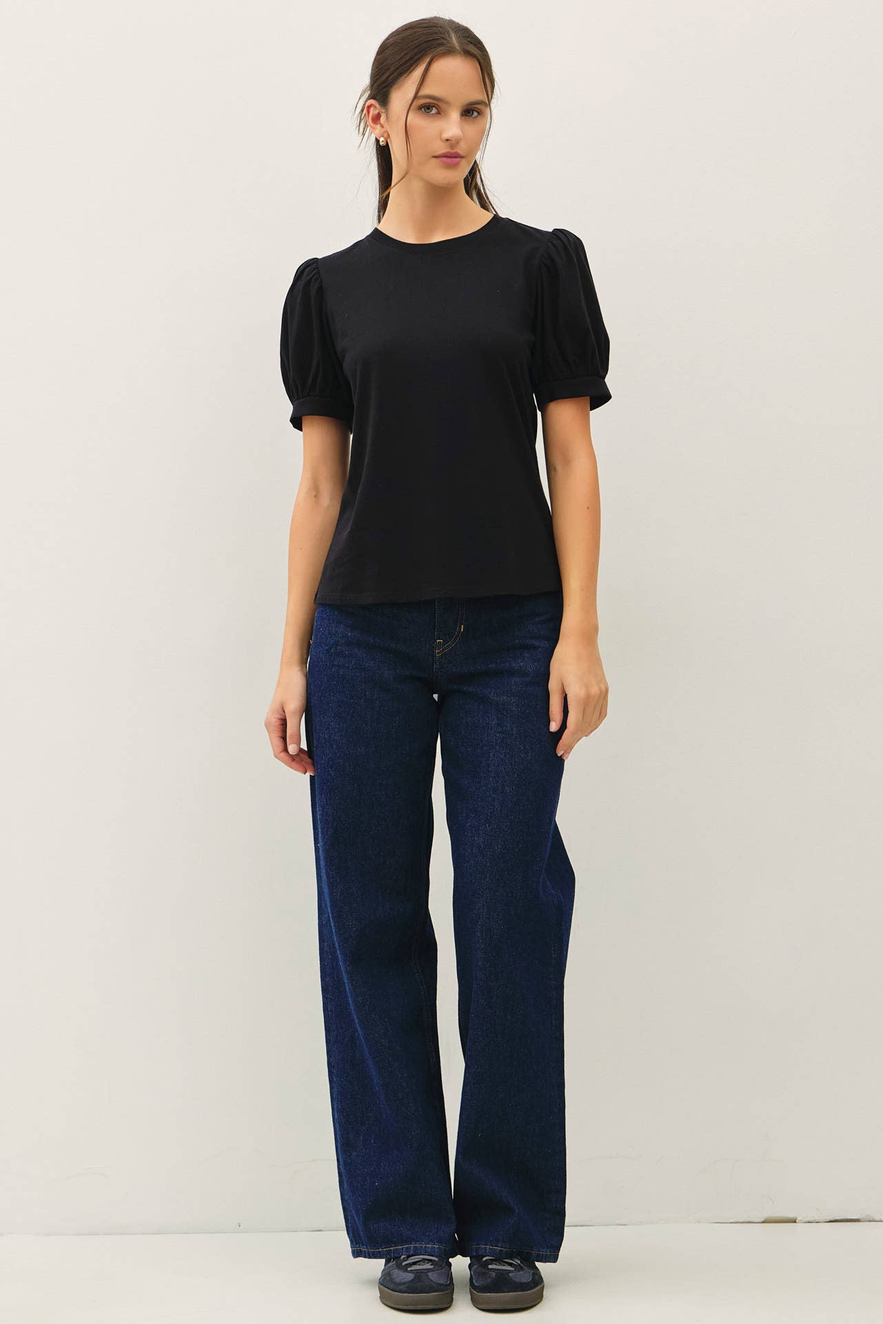 Be Cool - Wholesale Blouse - Women's - COTTON JERSEY PUFF SLEEVE T-SHIRTS 1