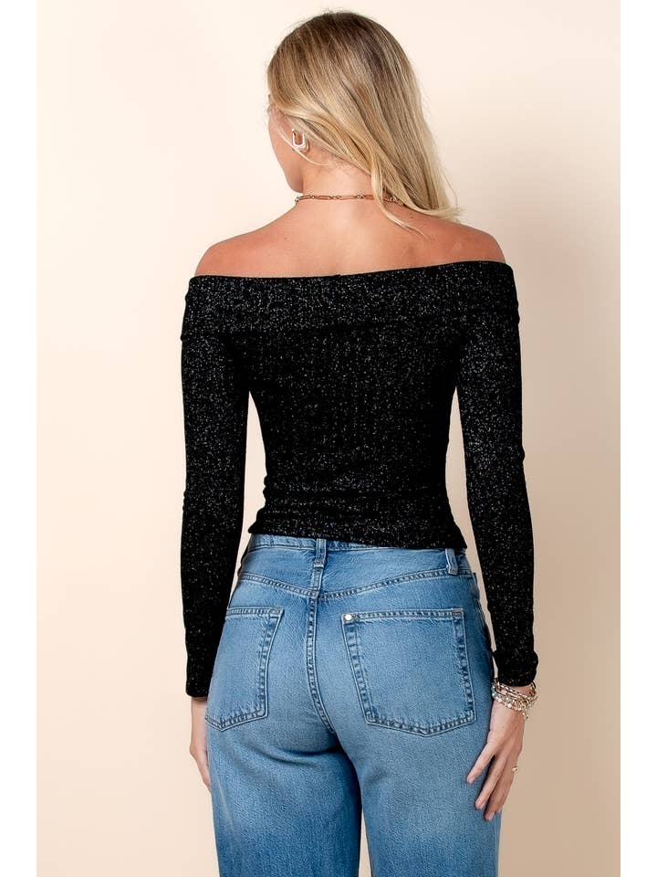 Nylon Apparel - Wholesale Knit Top - Women's - T680-SD-Debora Off Shoulder Knit Top3