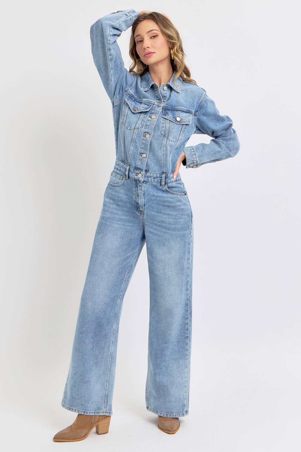 TIMELESS DENIM JUMPSUIT  for wholesale on Faire13