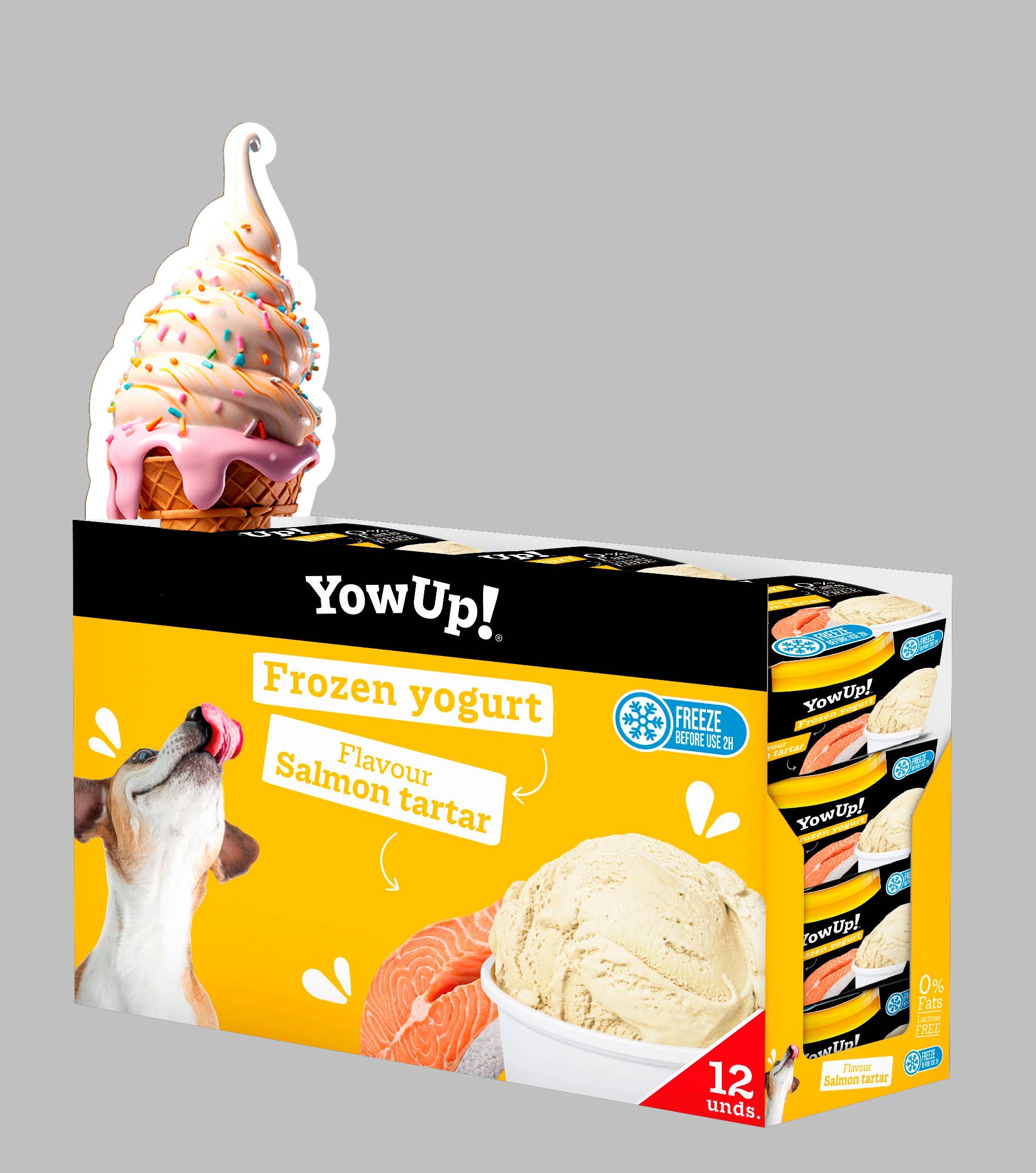 Hofman Animal Care – Großhandel Leckerlis – Hund – YowUp! Gefrorener Joghurt Lachs Tartar1