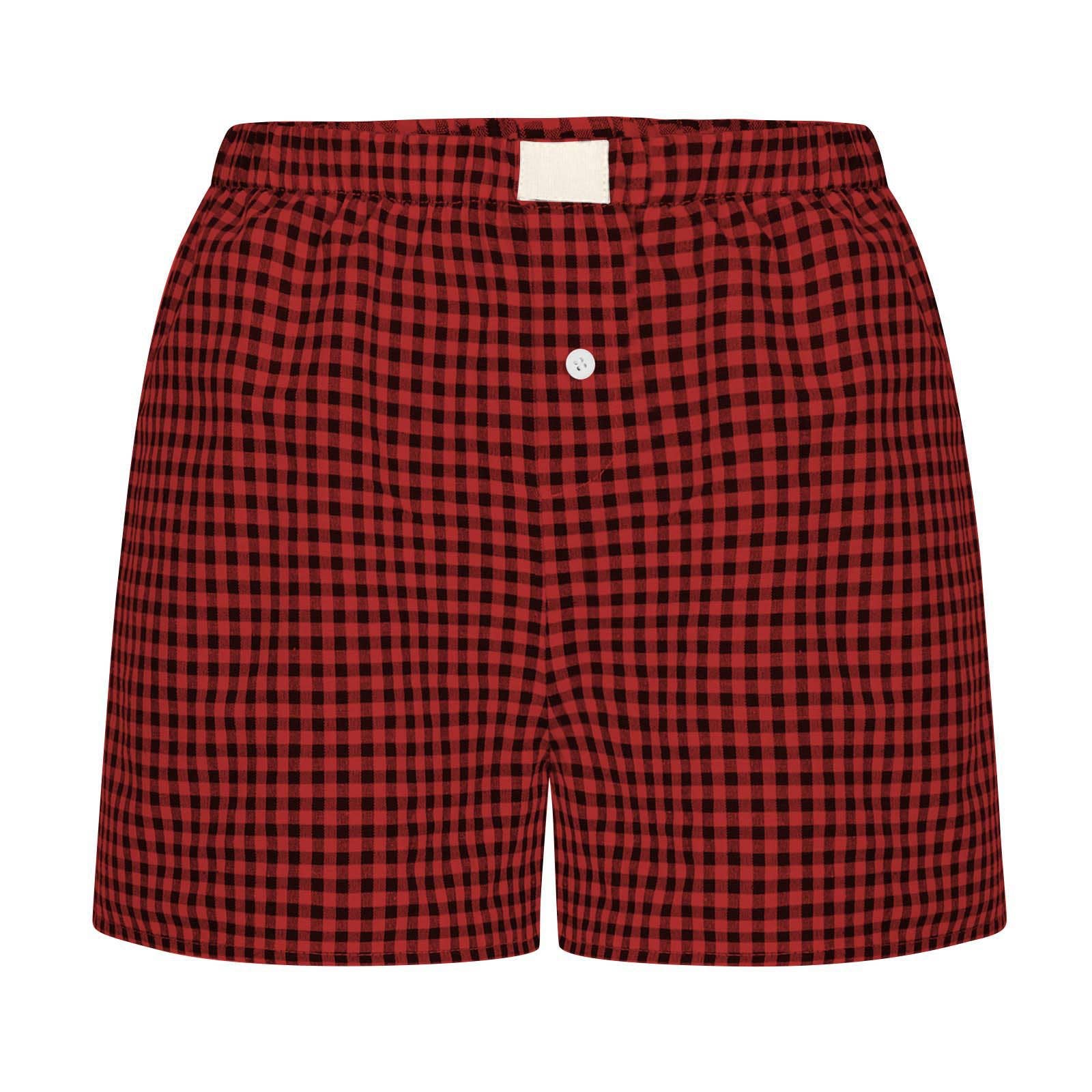 Rosa Clothing - Wholesale Lounge Shorts - Women's - Lysandra Gingham Pull-On Boxer Shorts10