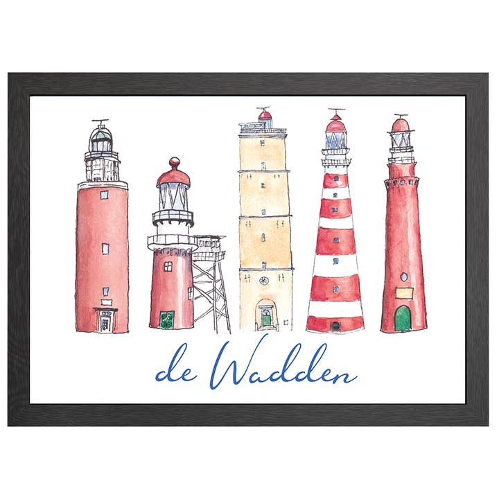 A2 Frame Wadden Lighthouses Text for wholesale by JOYIN