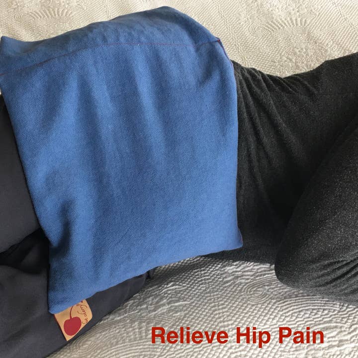 Hot Cherry Pillows - Wholesale Hot/Cold Compress - Hot Cherry Double Square Pillow in Blue Denim6