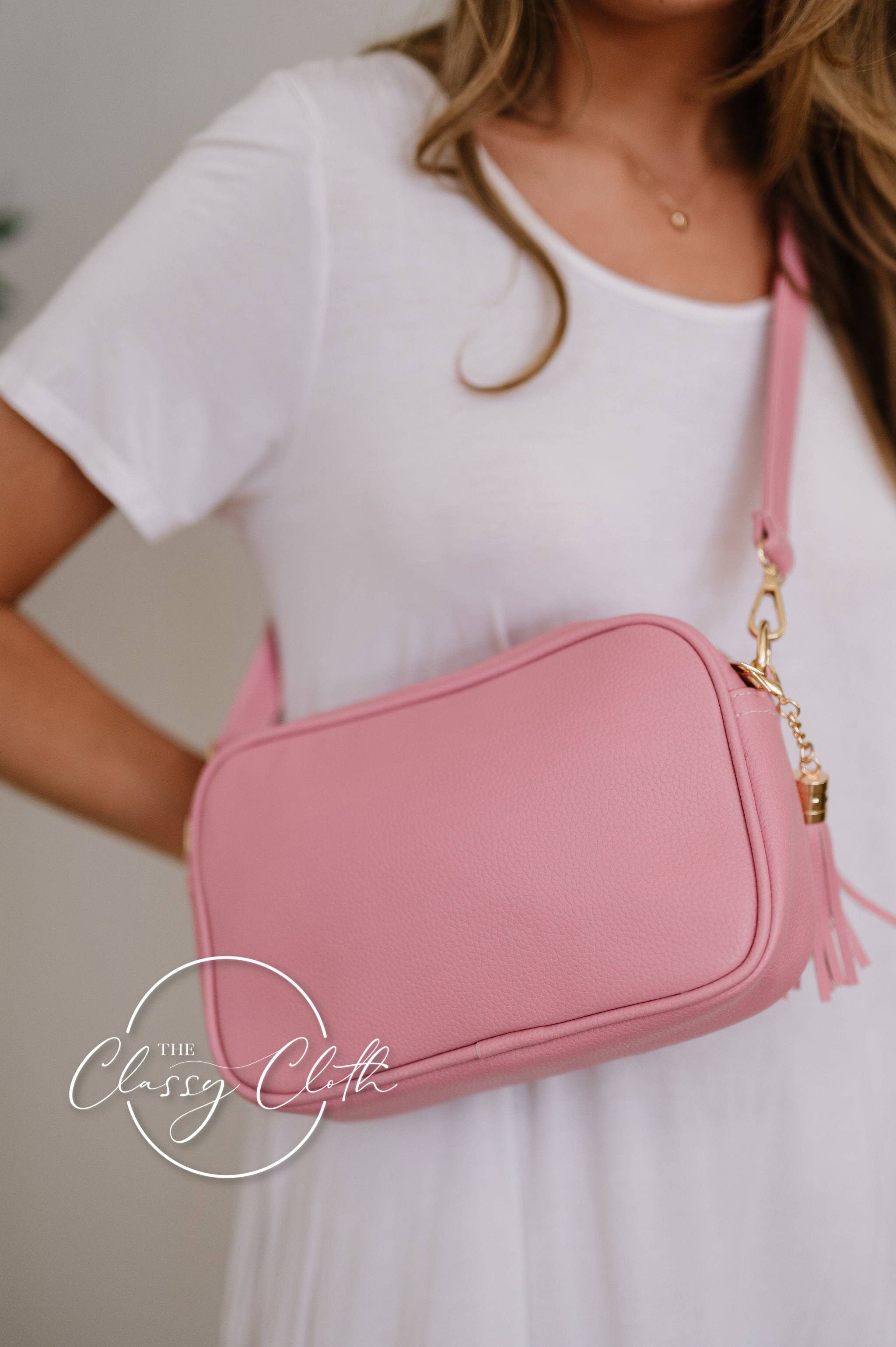 The Classy Cloth WS - Wholesale Crossbodytas - Dames - Clara Crossbodytas R - Lichtroze - Verticaal Mauve RTS1