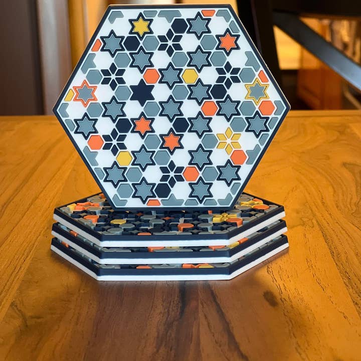 Mosaic Homeware - Vendita all'ingrosso Sottobicchiere - Sottobicchieri Stars of Mars - Set di quattro2