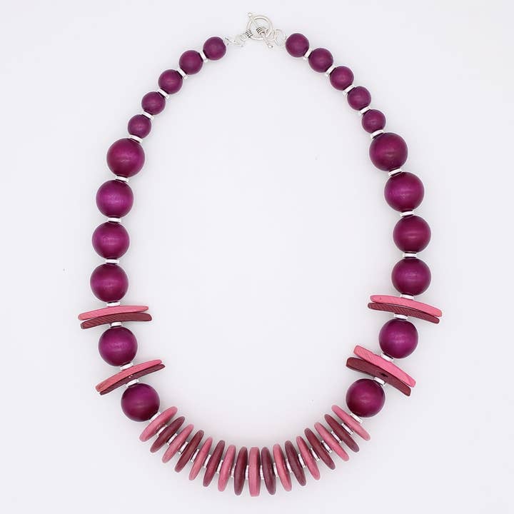 Fuchsia Skylar Coastal Aura Necklace for wholesale by Sylca Designs