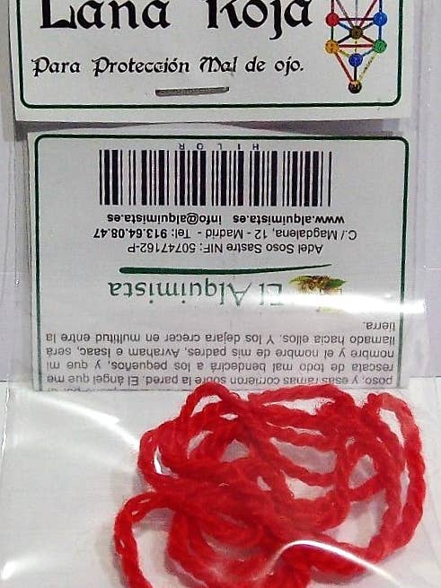 wool Red Yarn (KABBALAH) evil eye protection for wholesale by El Alquimista