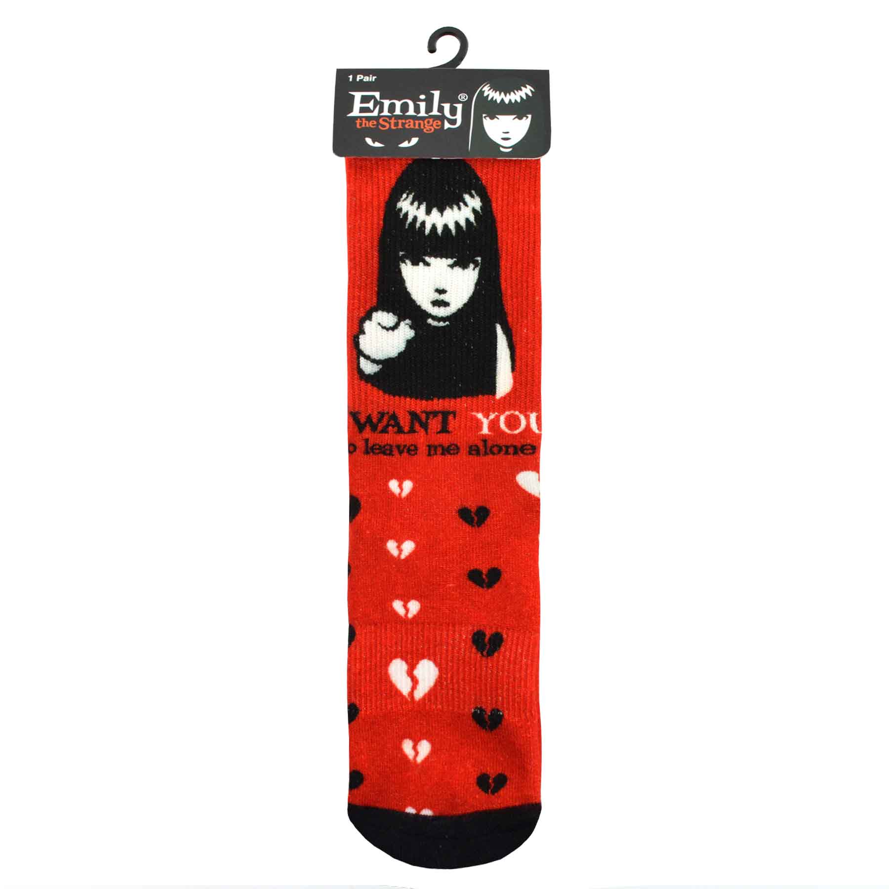 DoodleUS Inc - Wholesale Socks - Women's - Emily the Strange Women Character Printed half Cushion Socks3
