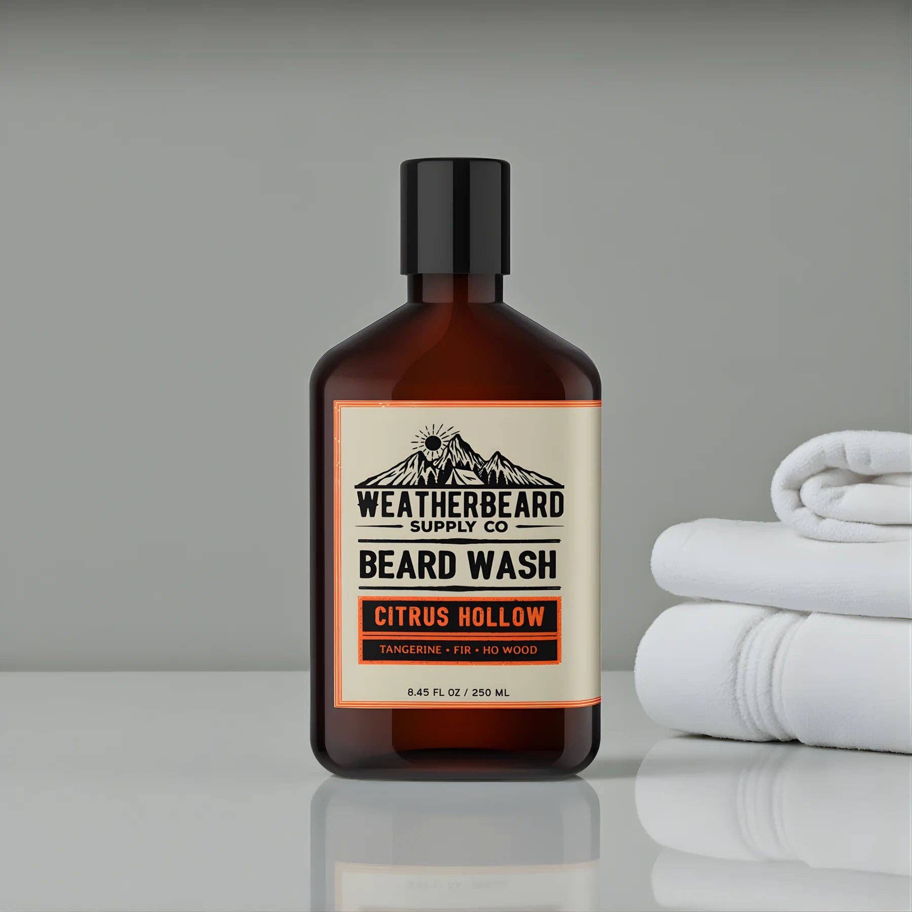 Weatherbeard | Beard Oils, Balms, Butters, & Cologne For Men - Wholesale Beard Wash/Shampoo - Citrus Hollow Beard Wash - Tangerine, Fir, Ho Wood2