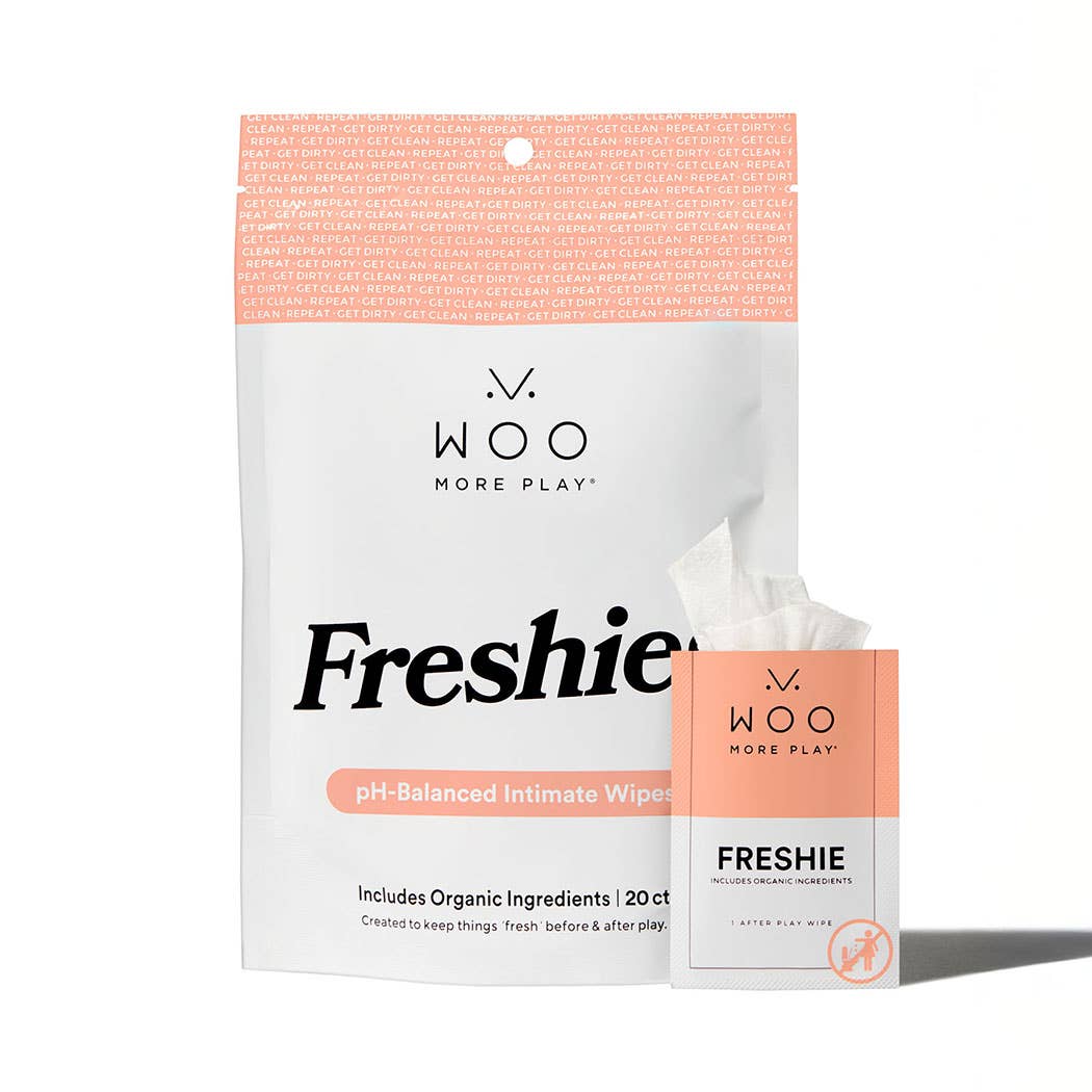 Woo More Play - Wholesale Intimate Cleanser/Wipe - Freshies Feminine Wipes (20 Count) -  Hypoallergenic Natural6