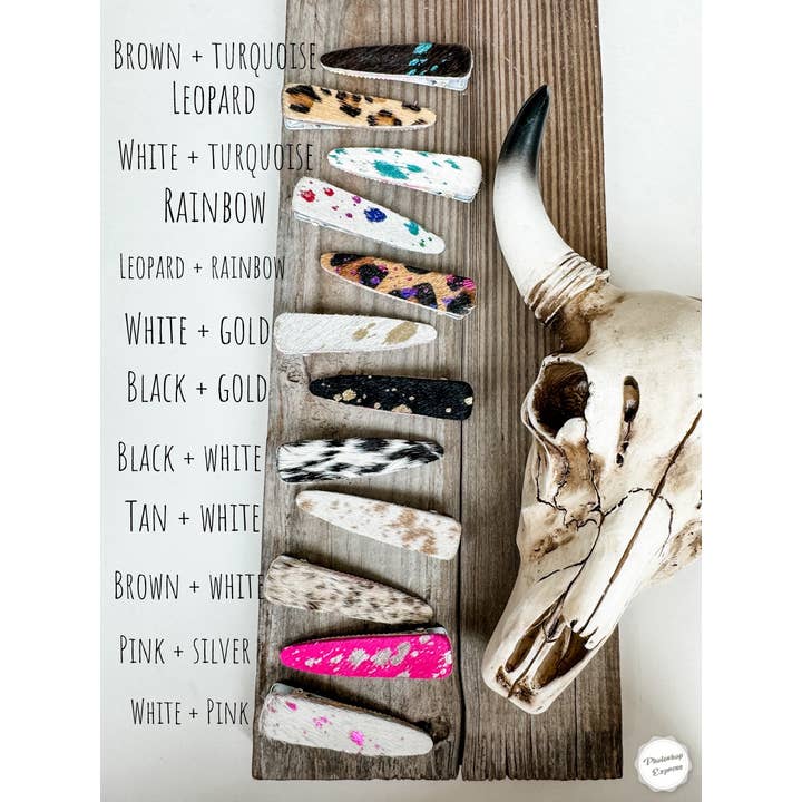 Boho Ranch Shop - Wholesale Barrette - Women's - Western Hair On Cowhide Hair Clip Barrette