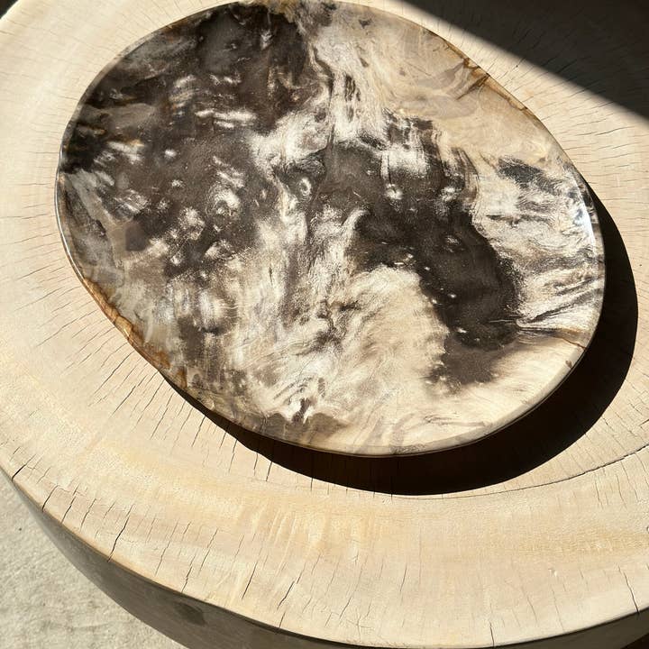 Office Objets - Wholesale Decorative Plate/Dish/Bowl - Very large catchall or dish in petrified wood35