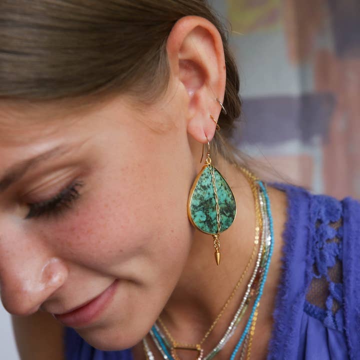 Catherine Page Jewelry - Wholesale Dangle Earrings - Comice Earrings in Turquoise1