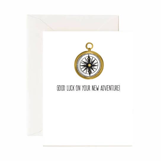 Compass "Good Luck On Your New Adventure" - Greeting Card for wholesale by Jaybee Design