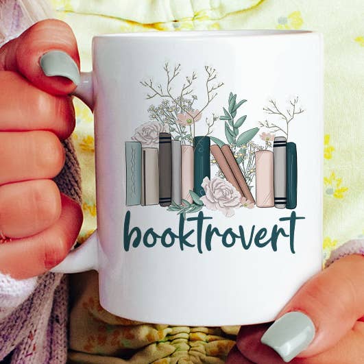 Tazza da caffè Booktrovert - regalo per lettori e appassionati di libri KTJ07 per la vendita all'ingrosso da parte di House Of Rodan