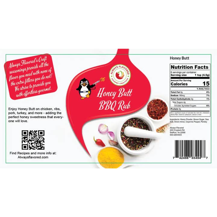 Always Flavored - Wholesale Rub - Honey Butt BBQ Rub4
