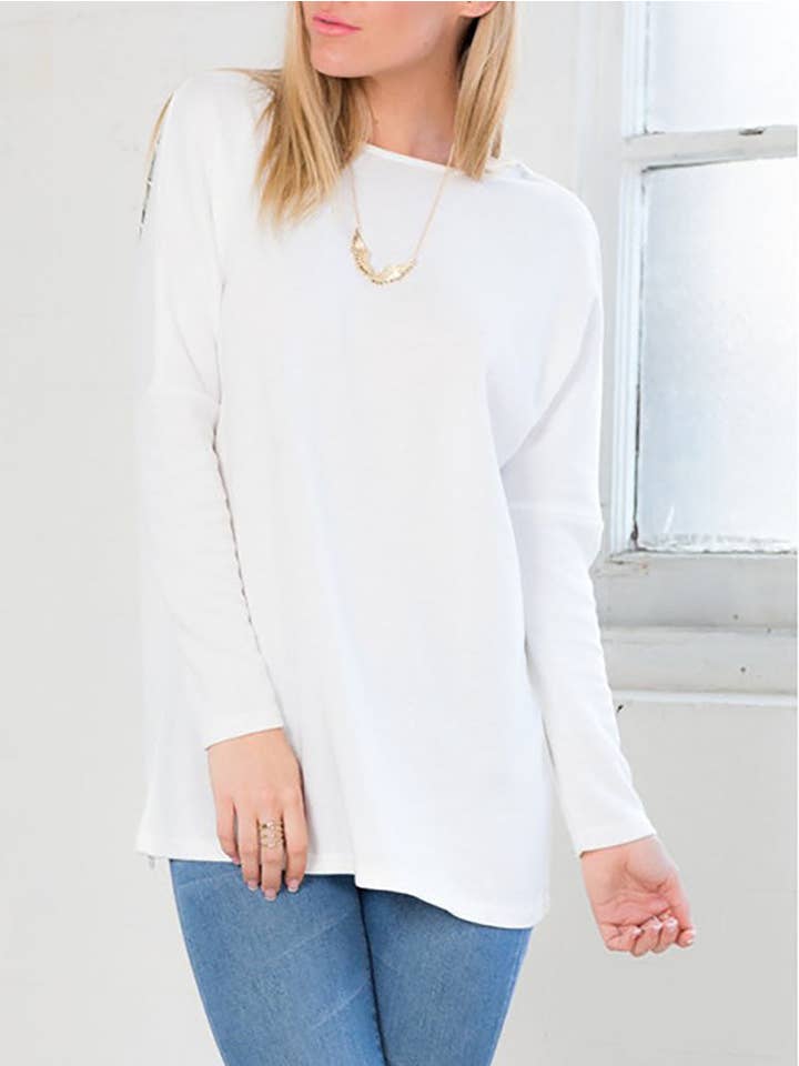 White Angel Wings on Back V-neck T-shirt for wholesale on Faire2