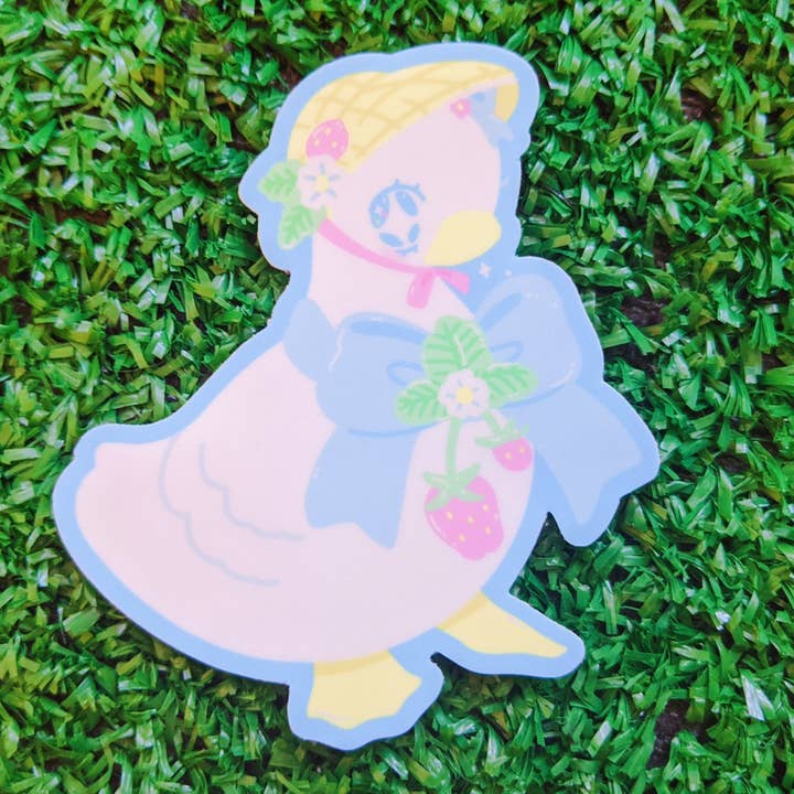 Miss Strawberry Duck Wasserdichte Aufkleber für den Großhandel von Medium Mushroom