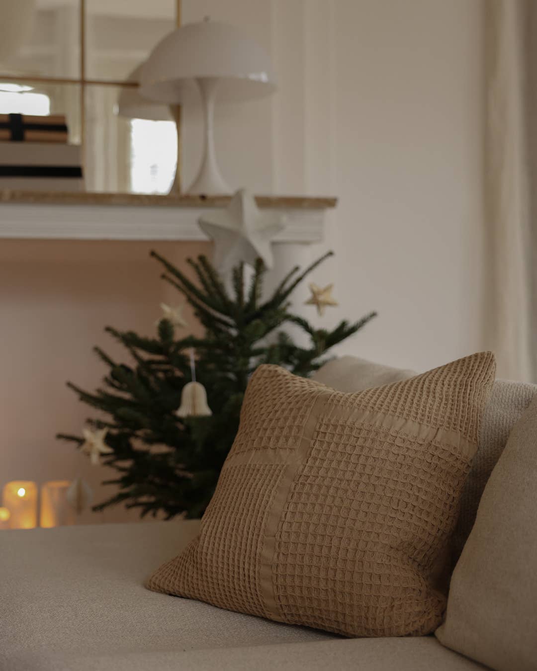 SUNNY HOME - Wholesale Throw Pillow Cover - Sand Waffle Weave Pillow Cover 20 x 20 in0