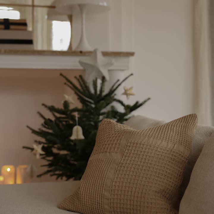 SUNNY HOME - Wholesale Throw Pillow Cover - Sand Waffle Weave Pillow Cover 20 x 20 in0